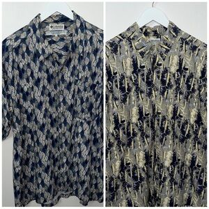 SOLD Lot Of Two Size Large L Columbia Outdoors Button All Over Print Shirts